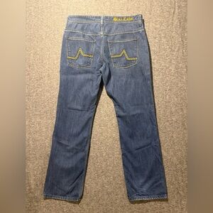 Blac Label Vtg Jeans Men’s tag 38 (fit 37x31) blue embroidered cotton Y2K nice!